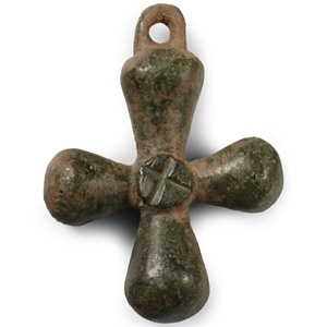 Byzantine Bronze Cross Pendant