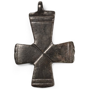 Byzantine Bronze Cross Pendant