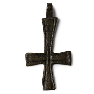 Byzantine Bronze Cross Pendant