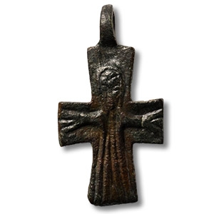 Byzantine Bronze Cross Pendant