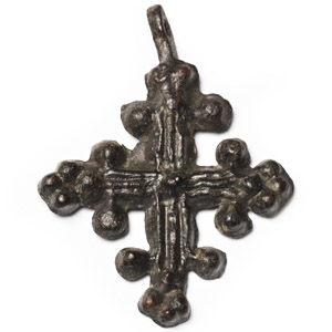 Byzantine Pewter Jerusalem Cross Pendant