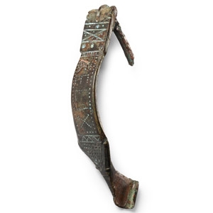 Roman Bronze FELIX Bow Brooch
