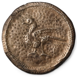 Medieval Silver Phalera with Bird
