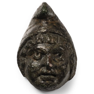 Roman Bronze Dacian Captive Head Mount