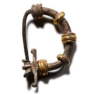 Greek Silver-Gilt Bow Brooch