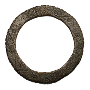 Large Iron Age Celtic Bronze Proto-Money Decorated Ring