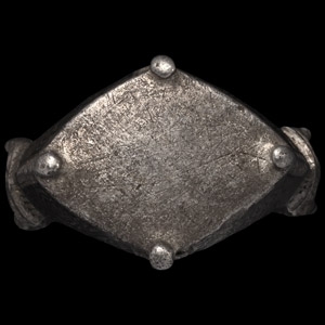 Medieval Silver Ring with Beast Heads