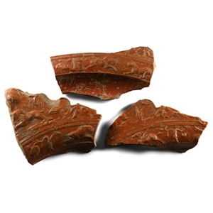 Roman Redware Vessel Fragment Group