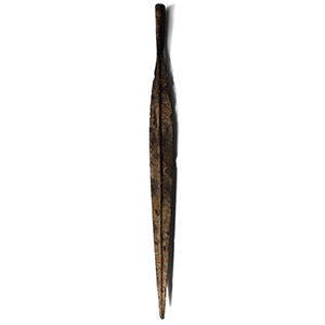 Massive Iron Age Celtic Iron La Tene Socketted Spearhead