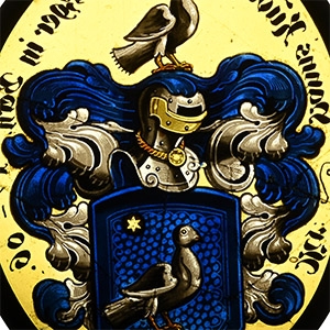 Post Medieval Stained Glass with Swiss Heraldic Motif