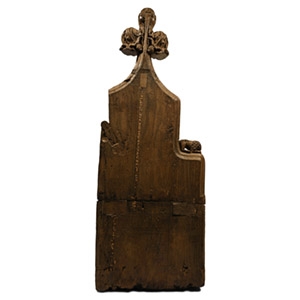 Medieval Wooden Lion Pew