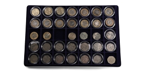 Group of Thirty Four [34] Great Britain 50 Pence and 2 Pound Coins.