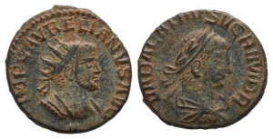 Aurelian, with Vabalathus BI Antoninianus.