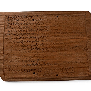 Roman Wooden Tablet from the Will of the Father of Iulia Ianuaria Made on the Goretiano Estate in the Province of Byzacena