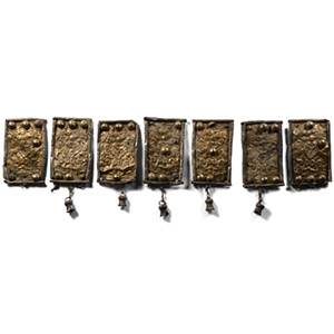 Post Achaemenid Silver Belt Mount Group with Winged Bulls