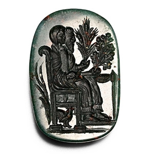 Roman Style Bloodstone Gemstone with Hades and Persephone