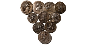 Group of Ten [10] British Museum Electrotype Planchets of Greek Coins.