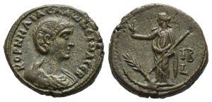 Salonina, Augusta BI Tetradrachm of Alexandria, Egypt.