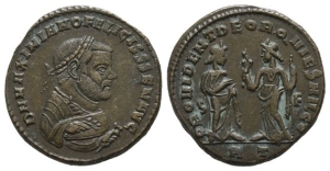 Maximian, as Senior Augustus BI Nummus.
