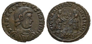 Decentius, as Caesar AE Centenionalis