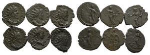 Group of Six [6] Roman Imperial BI Antoniniani.