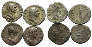 Group of Four [4] Roman Imperial AR Denarii.