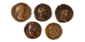  Group of Five [5] Roman Imperial AE Coins.