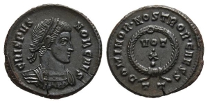 Crispus, as Caesar BI Nummus.