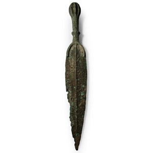 North-Western Persian Bronze Short Sword with Spherical Pommel