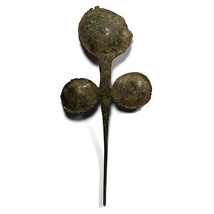 Luristan Bronze Floral-Headed Cloak Pin
