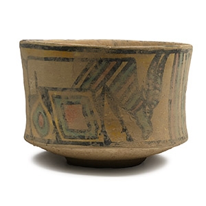 Indus Valley Painted Terracotta Vessel with Zebu