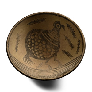 Indus Valley Painted Terracotta Dish with Bird