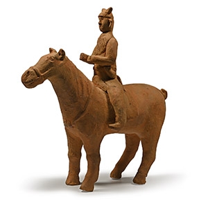 Chinese Tang Terracotta Horse and Rider
