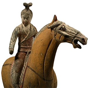 Chinese Tang Terracotta Horse and Rider