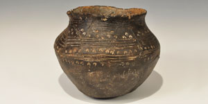 Anglo-Saxon Ceramic Horse-Warriors Funerary Urn