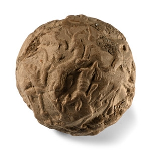 Sumerian Terracotta Bulla Envelope with Impressed Decoration