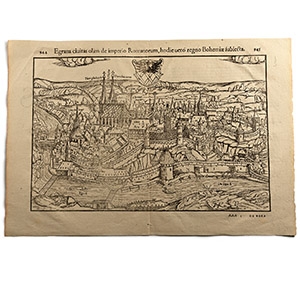 Engraving of the City of Cheb/Egra in the Czech Republic