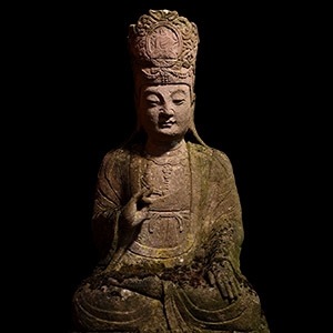 Chinese Qing Stone Statue of Bodhisattva Avalokiteshvara