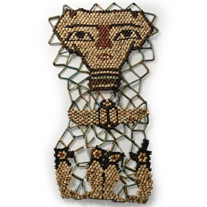 Egyptian Faience Mummy Beadwork Mask