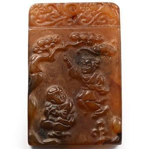 Chinese Style Hardstone Plaque
