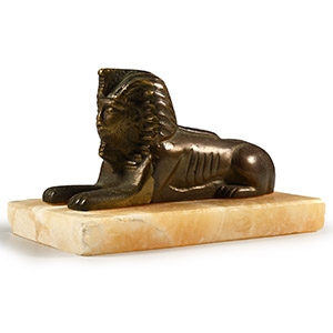 Antique Sphinx on a Marble Base