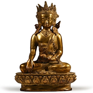 Sino-Tibetan Gilt Bronze Buddha
