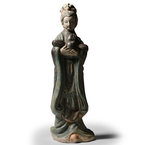 Chinese Ming Style Glazed Female Figure