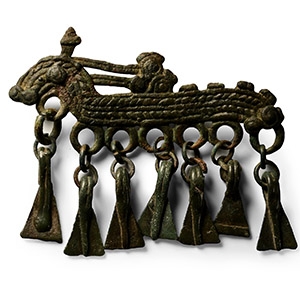 Viking Age Bronze Dragon Pendant with Foot Dangles
