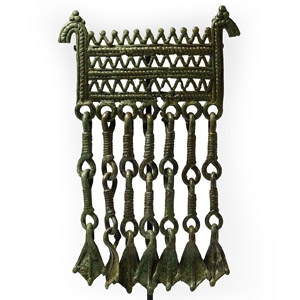 Viking Age Bronze Double Horse Pendant with Foot Dangles