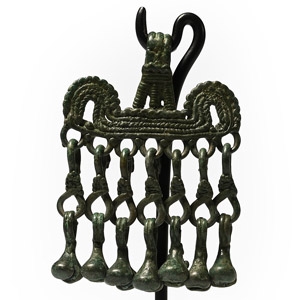 Viking Age Bronze Ship Pendant with Bell Dangles
