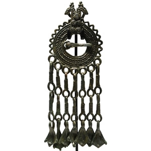 Viking Age Bronze Double Dragon Brooch with Foot Dangles
