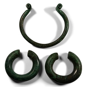 Bronze Age Neck Torc and Bracelet Set