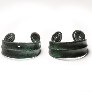 Bronze Age Coiled Terminal Bracelet Pair