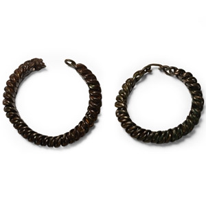 Viking Age Bronze Coiled Bracelet Pair